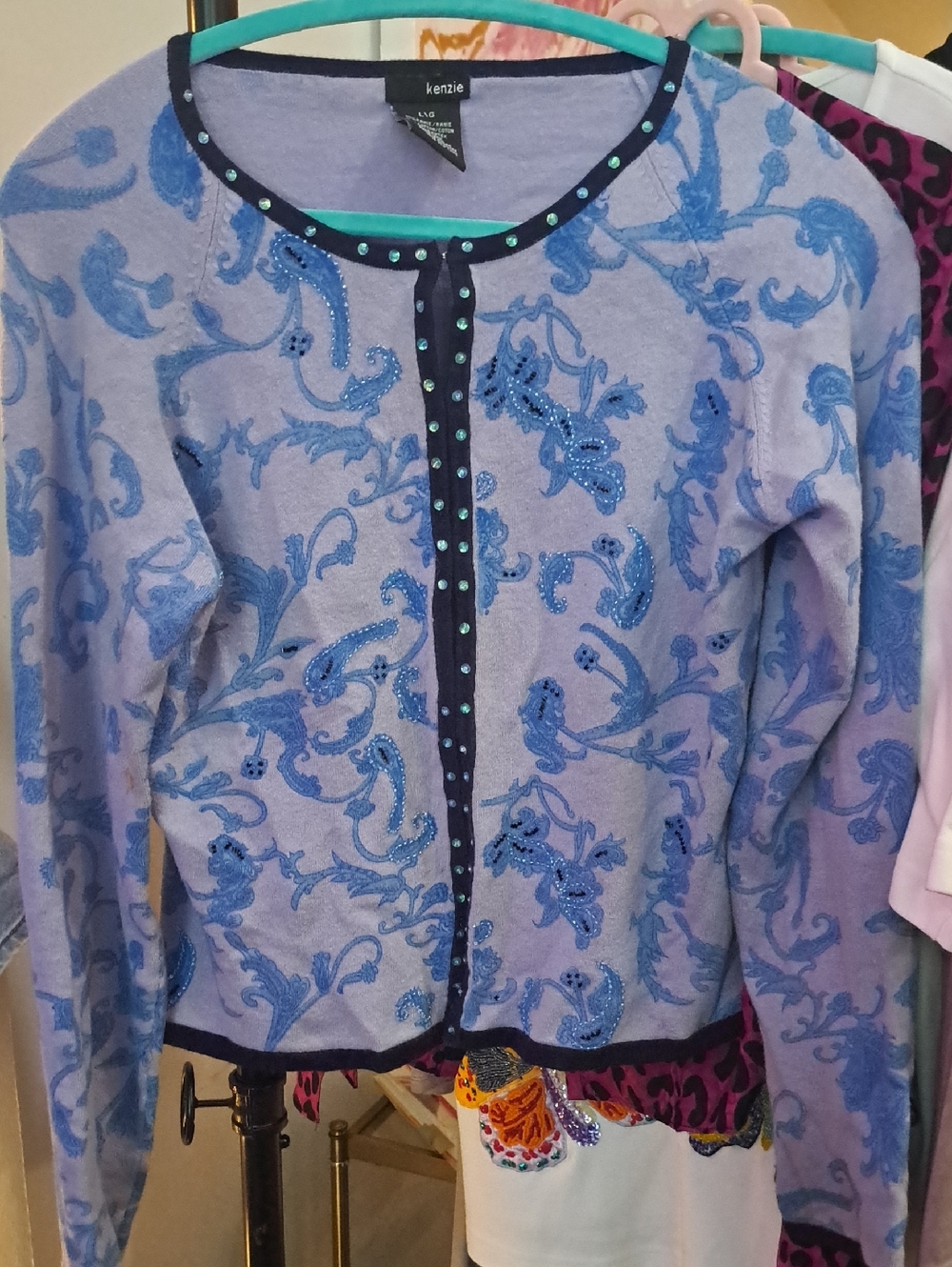 Kenzie Cardigan With Sequins As Is Large but 20" ptp